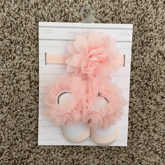 Wendy Bellissimo Other - Baby Girl Ballerina Headband and Socks